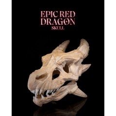 Epic Red Dragon Skull