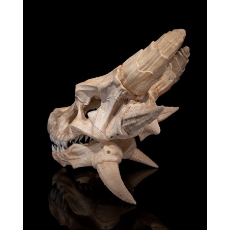 Epic Red Dragon Skull