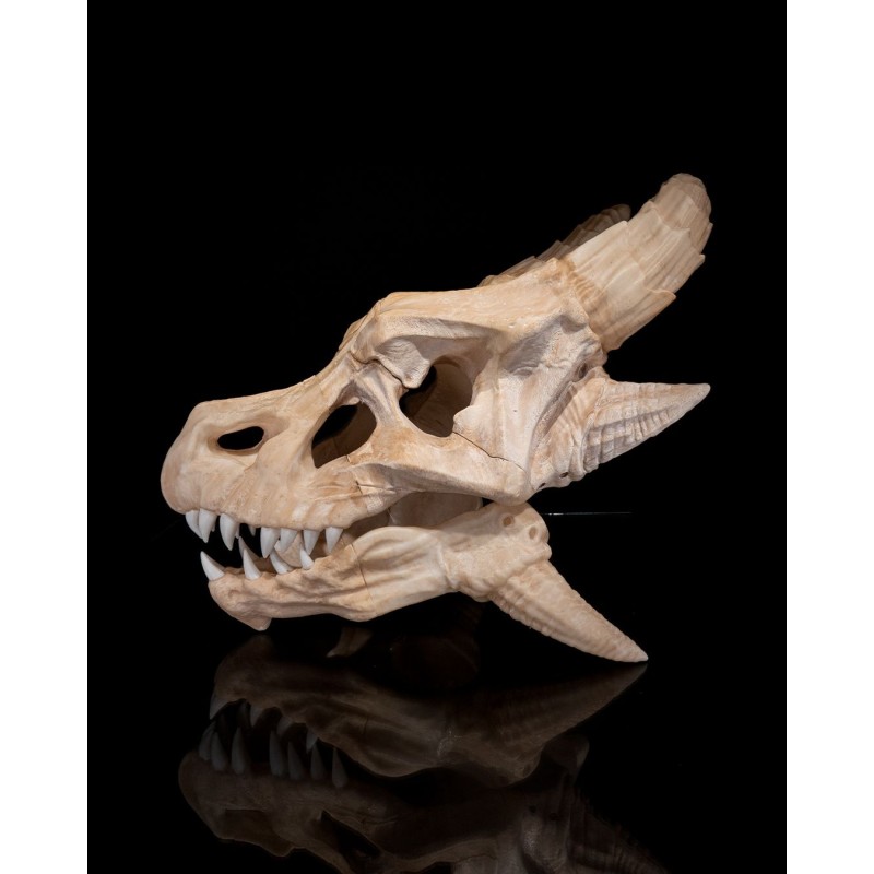 Epic Red Dragon Skull