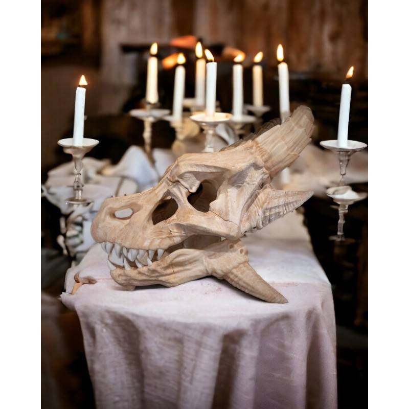 Epic Red Dragon Skull