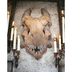 Epic Red Dragon Skull