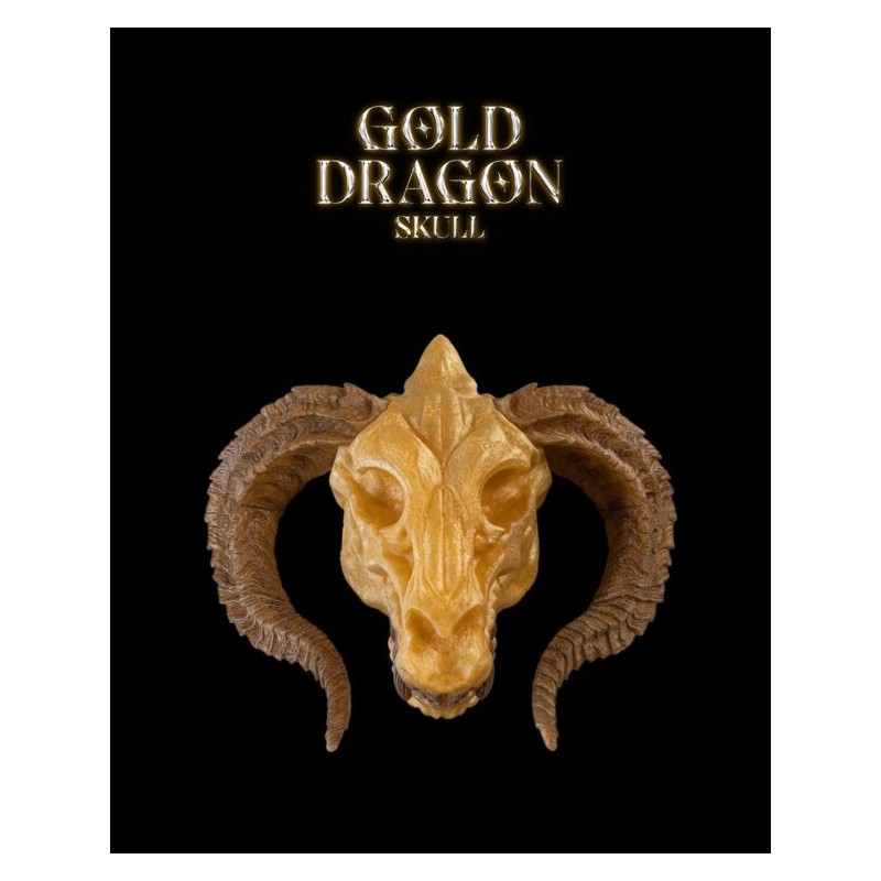 Gold Dragon Skull