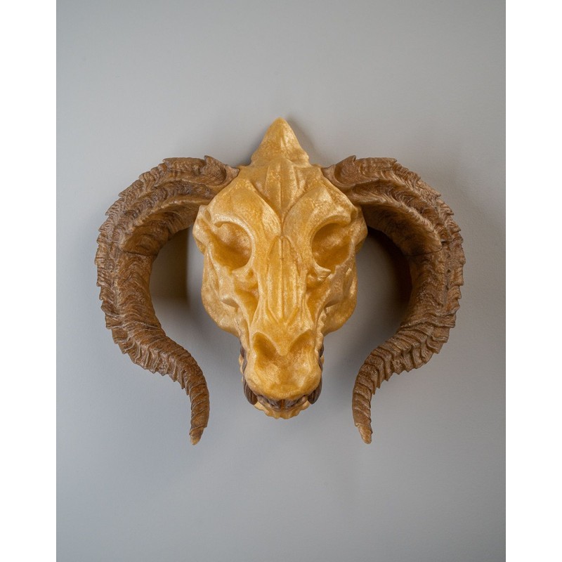Gold Dragon Skull