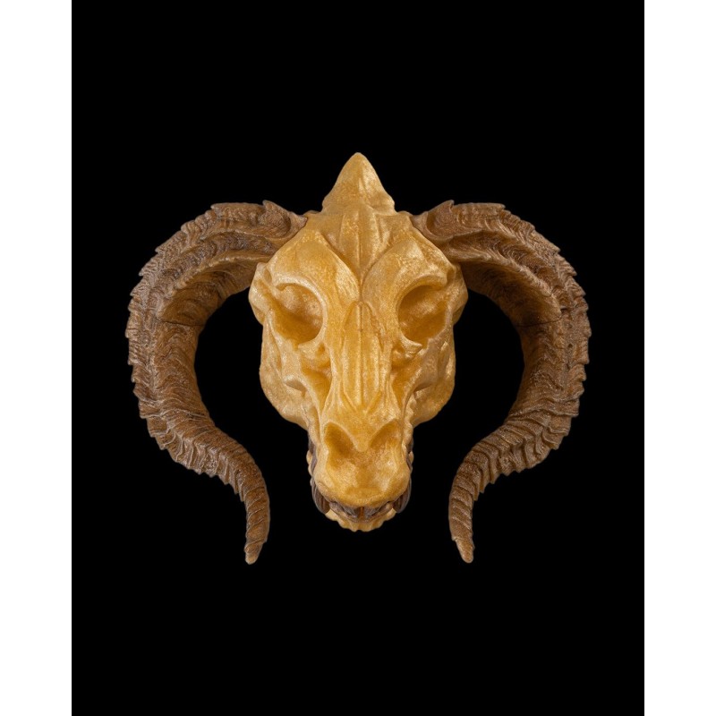 Gold Dragon Skull