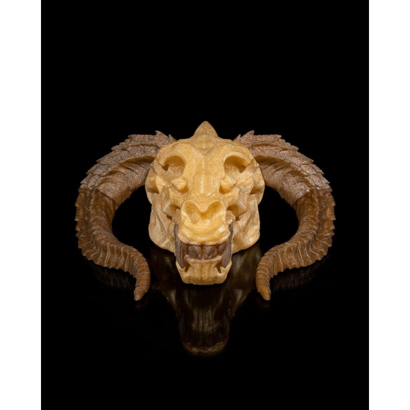 Gold Dragon Skull