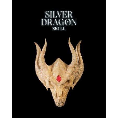 Silver Dragon Skull
